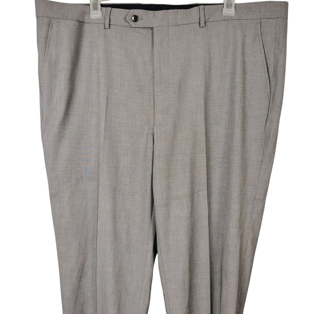 NWT Nautica Mens W45 Grant Dress Pants Grey Stretch Business Casual Office SZ 45